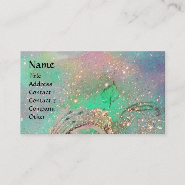 GARDEN OF THE LOST SHADOWS BUTTERFLY MONOGRAM BUSINESS CARD (Front)