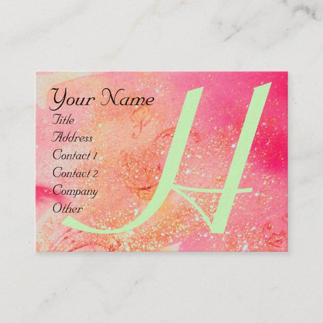 GARDEN OF THE LOST SHADOWS -BUTTERFLY MONOGRAM BUSINESS CARD (Front)