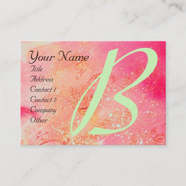 GARDEN OF THE LOST SHADOWS -BUTTERFLY MONOGRAM BUSINESS CARD (Front)