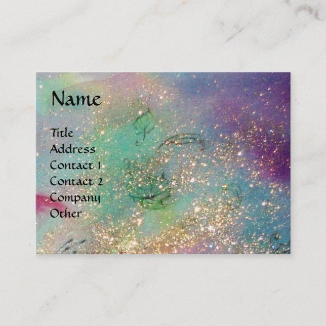 GARDEN OF THE LOST SHADOWS BUTTERFLY MONOGRAM BUSINESS CARD (Front)