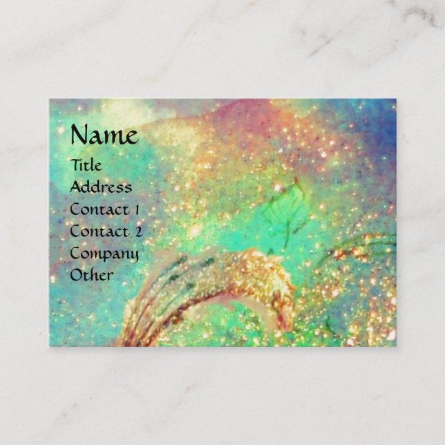 GARDEN OF THE LOST SHADOWS BUTTERFLY MONOGRAM BUSINESS CARD (Front)