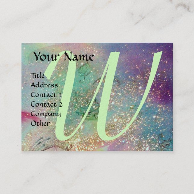 GARDEN OF THE LOST SHADOWS -BUTTERFLY MONOGRAM BUSINESS CARD (Front)