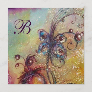 GARDEN OF THE LOST SHADOWS,BUTTERFLY Monogram Gold Announcement