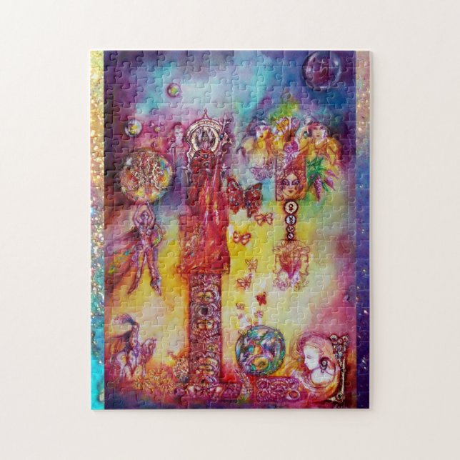 GARDEN OF THE LOST SHADOWS, FAERY AND BUTTERFLIES JIGSAW PUZZLE (Vertical)