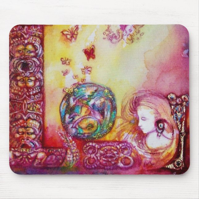 GARDEN OF THE LOST SHADOWS -FAERY AND BUTTERFLIES MOUSE PAD (Front)