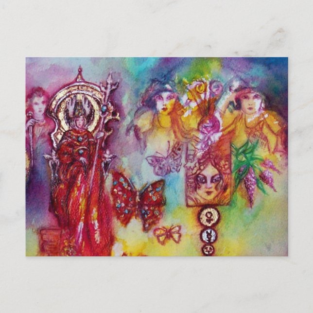 GARDEN OF THE LOST SHADOWS -FAERY AND BUTTERFLIES POSTCARD (Front)