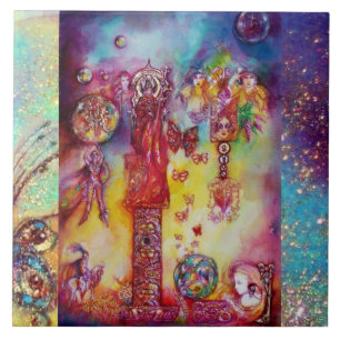 GARDEN OF THE LOST SHADOWS/FAIRIES AND BUTTERFLIES CERAMIC TILE