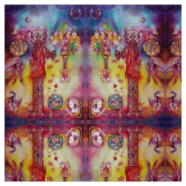 GARDEN OF THE LOST SHADOWS,FAIRIES AND BUTTERFLIES FABRIC (Swatch)