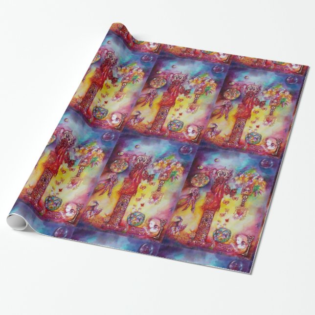 GARDEN OF THE LOST SHADOWS,FAIRIES AND BUTTERFLIES WRAPPING PAPER (Unrolled)