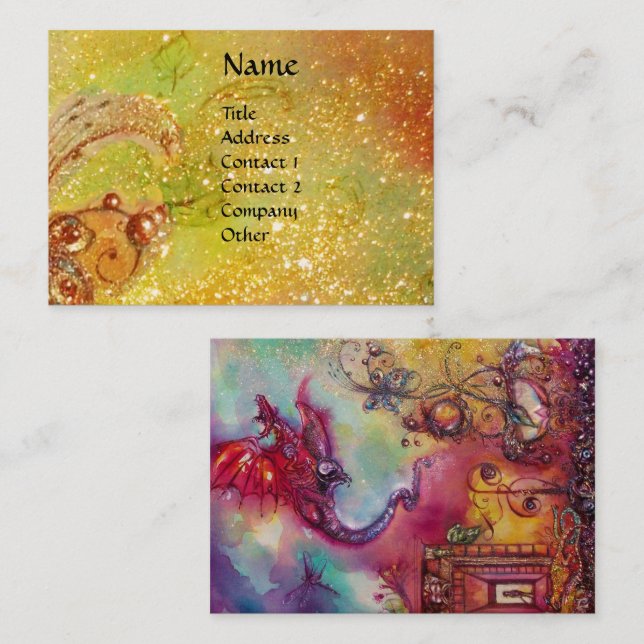 GARDEN OF THE LOST SHADOWS /FLYING RED DRAGON BUSINESS CARD (Front/Back)