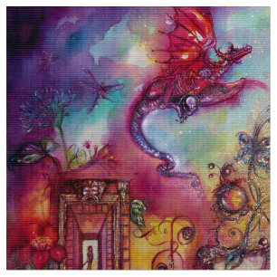 GARDEN OF THE LOST SHADOWS / FLYING RED DRAGON FABRIC