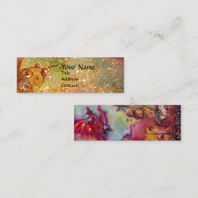 GARDEN OF THE LOST SHADOWS / FLYING RED DRAGON MINI BUSINESS CARD (Front/Back)