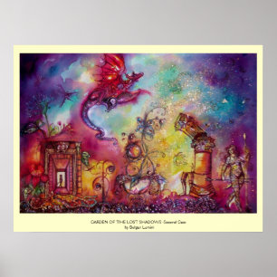 GARDEN OF THE LOST SHADOWS -FLYING RED DRAGON POSTER