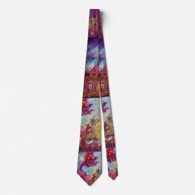 GARDEN OF THE LOST SHADOWS, FLYING RED DRAGON TIE (Front)