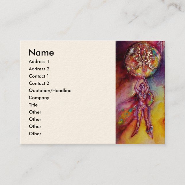 GARDEN OF THE LOST SHADOWS / KNIGHT AND FAIRIES BUSINESS CARD (Front)