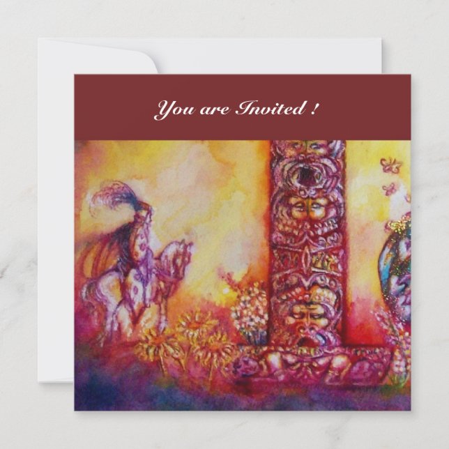 GARDEN OF THE LOST SHADOWS - KNIGHT AND HORSE INVITATION (Front)