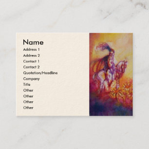 GARDEN OF THE LOST SHADOWS  KNIGHT HORSE AND FAIRY BUSINESS CARD