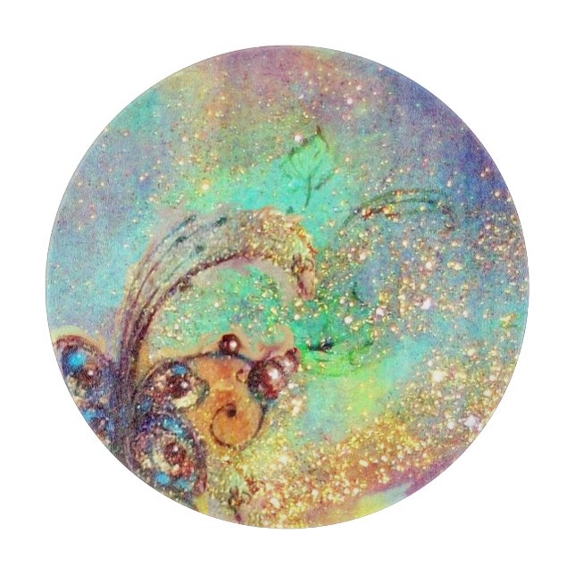 GARDEN OF THE LOST SHADOWS -MAGIC BUTTERFLY PLANT CUTTING BOARD (Front)