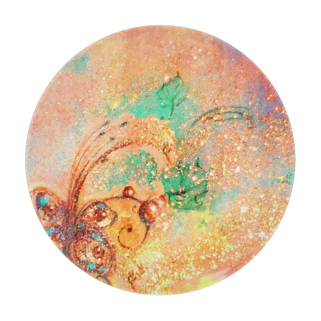 GARDEN OF THE LOST SHADOWS -MAGIC BUTTERFLY PLANT CUTTING BOARD (Front)