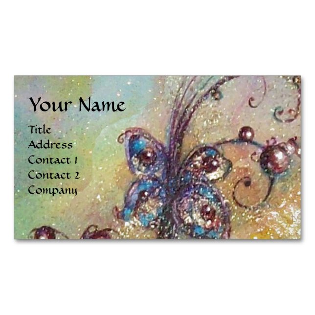 GARDEN OF THE LOST SHADOWS MAGIC BUTTERFLY PLANT 	Magnetic BUSINESS CARD (Front)