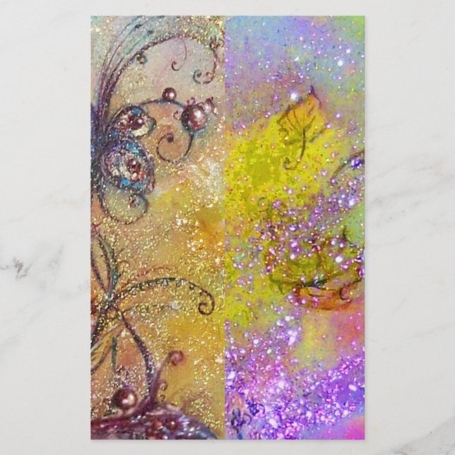 GARDEN OF THE LOST SHADOWS /MAGIC BUTTERFLY PLANT STATIONERY (Front)