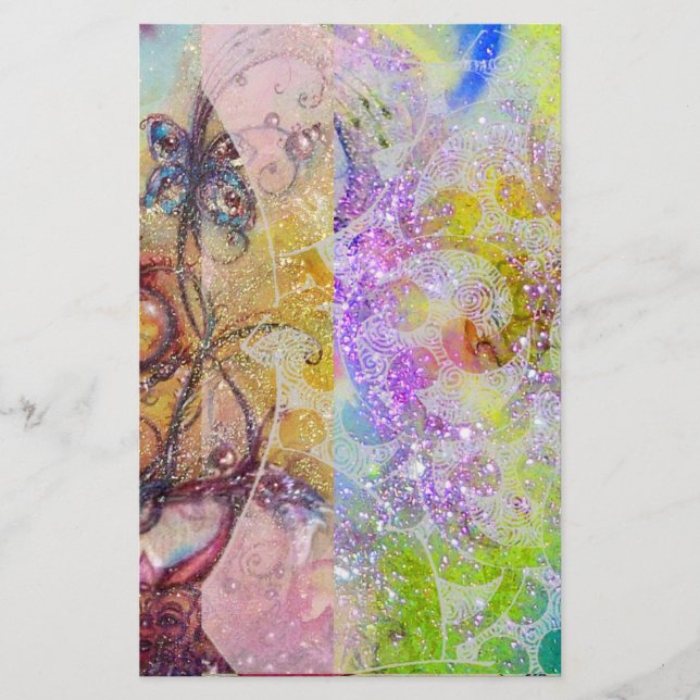 GARDEN OF THE LOST SHADOWS /MAGIC BUTTERFLY PLANT STATIONERY (Front)