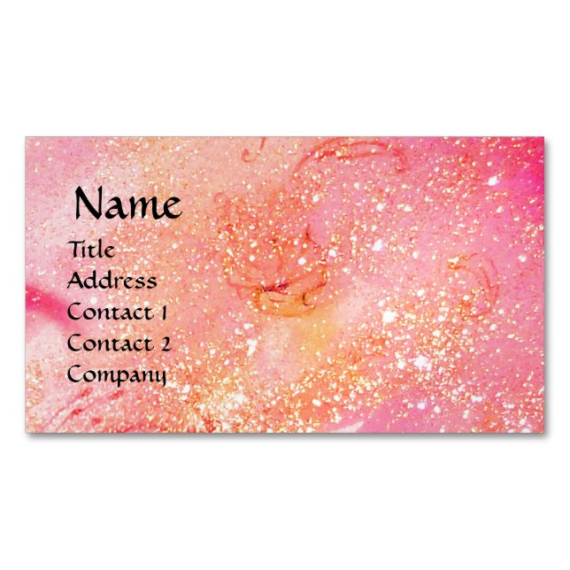 GARDEN OF THE LOST SHADOWS MAGIC GOLD SPARKLES 	Magnetic BUSINESS CARD (Front)