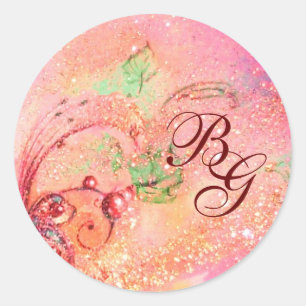 GARDEN OF THE LOST SHADOWS - MONOGRAM CLASSIC ROUND STICKER