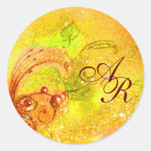 GARDEN OF THE LOST SHADOWS - MONOGRAM CLASSIC ROUND STICKER