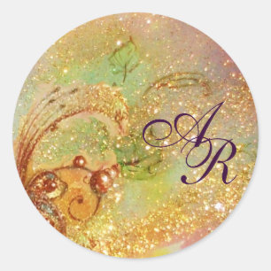GARDEN OF THE LOST SHADOWS - MONOGRAM CLASSIC ROUND STICKER