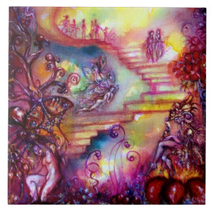 GARDEN OF THE LOST SHADOWS / MYSTIC STAIRS CERAMIC TILE