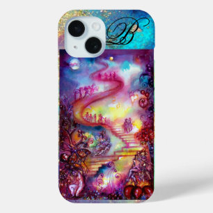 GARDEN OF THE LOST SHADOWS, MYSTIC STAIRS MONOGRAM iPhone 15 CASE