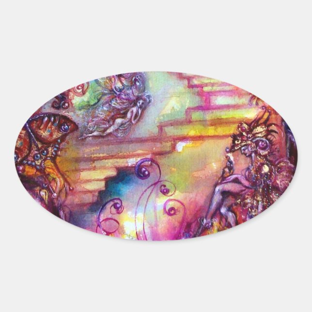 GARDEN OF THE LOST SHADOWS / MYSTIC STAIRS OVAL STICKER (Front)