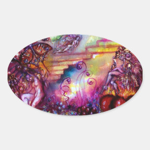 GARDEN OF THE LOST SHADOWS / MYSTIC STAIRS OVAL STICKER