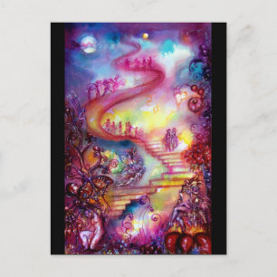 GARDEN OF THE LOST SHADOWS / MYSTIC STAIRS POSTCARD