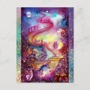 GARDEN OF THE LOST SHADOWS / MYSTIC STAIRS POSTCARD