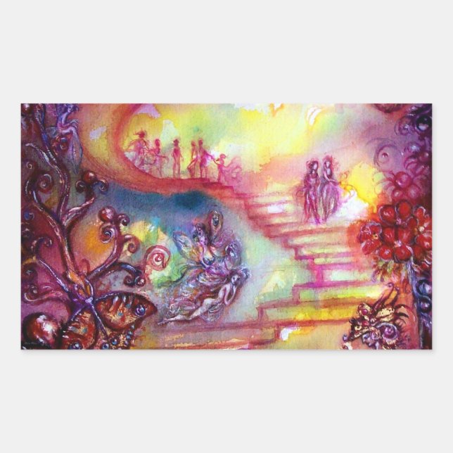 GARDEN OF THE LOST SHADOWS / MYSTIC STAIRS RECTANGULAR STICKER (Front)