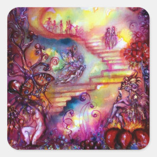 GARDEN OF THE LOST SHADOWS / MYSTIC STAIRS SQUARE STICKER