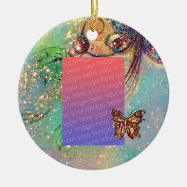 GARDEN OF THE LOST SHADOWS  Photo Template Ceramic Tree Decoration (Front)