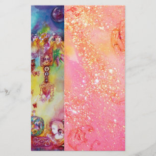 GARDEN OF THE LOST SHADOWS ,pink gold sparkles Stationery