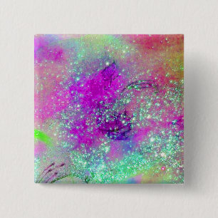 GARDEN OF THE LOST SHADOWS -pink purple violet 15 Cm Square Badge