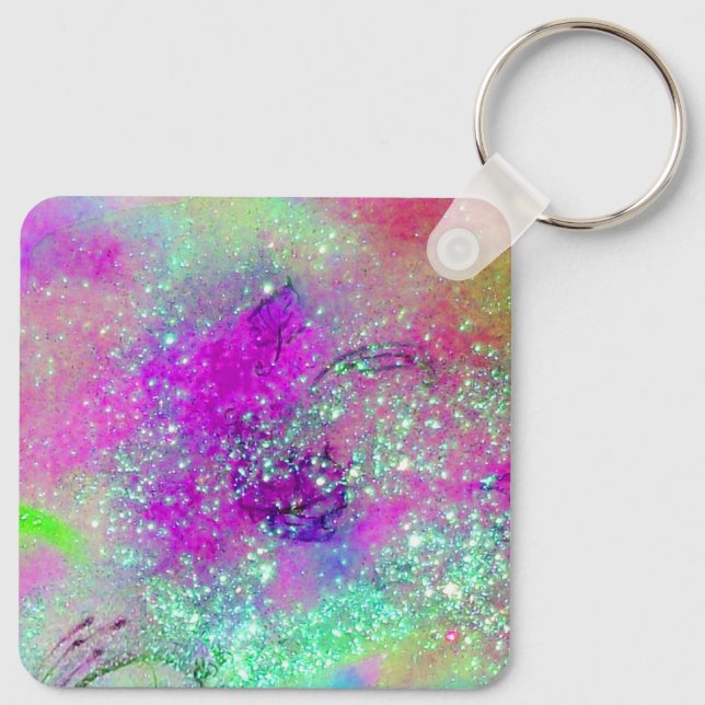 GARDEN OF THE LOST SHADOWS -pink purple violet Key Key Ring (Back)