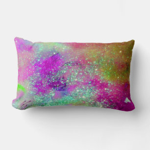 GARDEN OF THE LOST SHADOWS -pink purple violet Lumbar Cushion