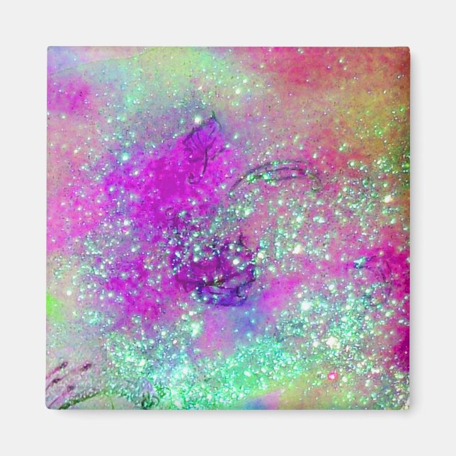 GARDEN OF THE LOST SHADOWS -pink purple violet Magnet (Front)