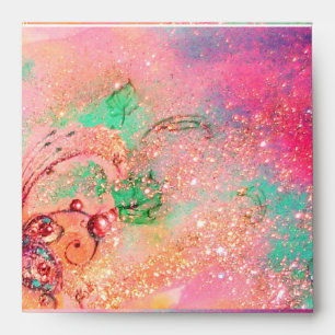 GARDEN OF THE LOST SHADOWS pink red fuchsia green Envelopes