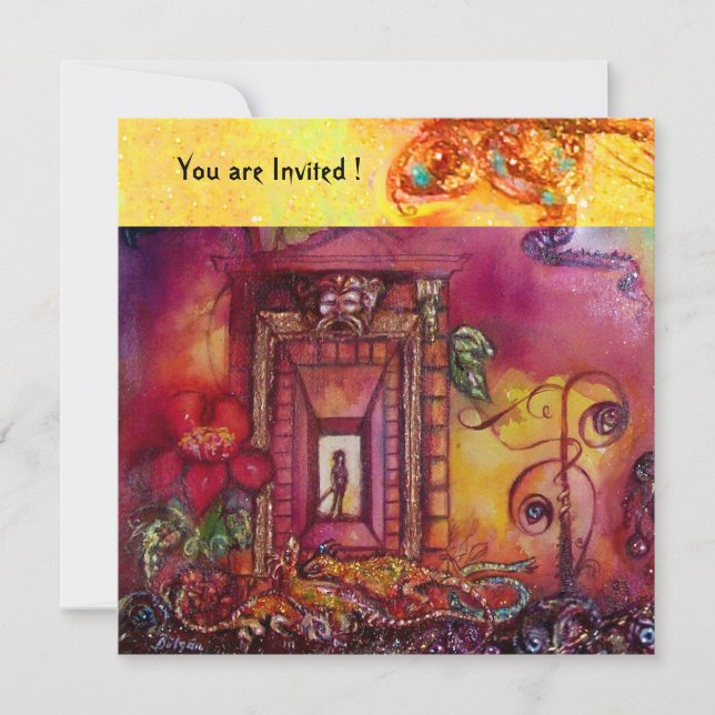 GARDEN OF THE LOST SHADOWS -SNAKES AND IGUANAS INVITATION (Front)