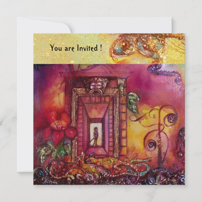 GARDEN OF THE LOST SHADOWS -SNAKES AND IGUANAS INVITATION (Front)