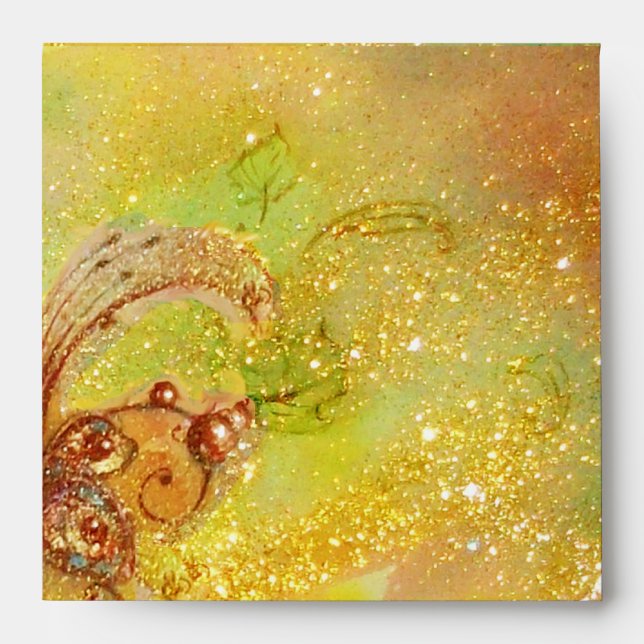 GARDEN OF THE LOST SHADOWS  yellow red brown green Envelope (Front)