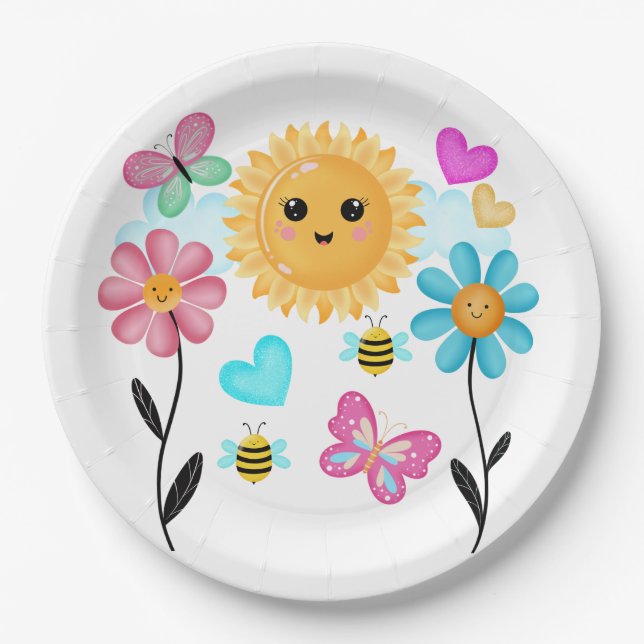 Garden of Whimsy  Paper Plate (Front)