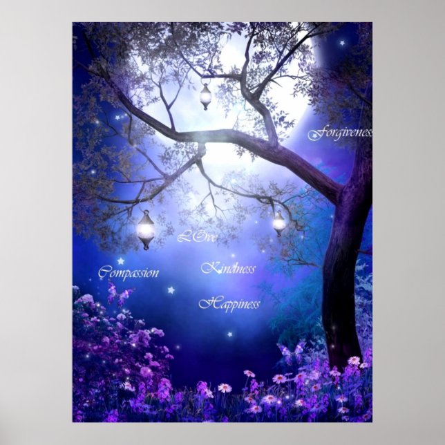 Garden of whispering words by healing love poster (Front)